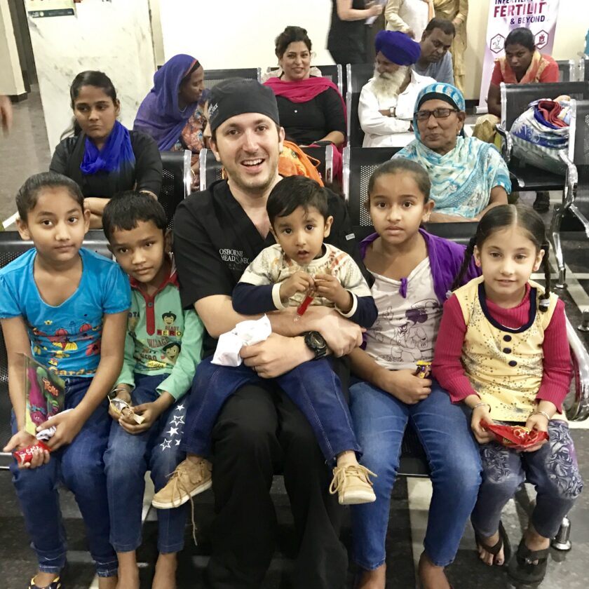 Dr Nazarian with patients